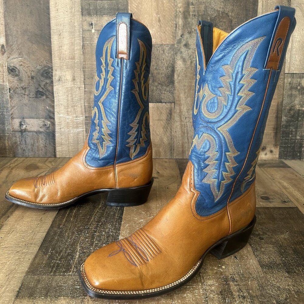 Rod Patrick Vintage Square Toe Western Cowboy Boots Mens 12.5 D - Picture 12 of 12
